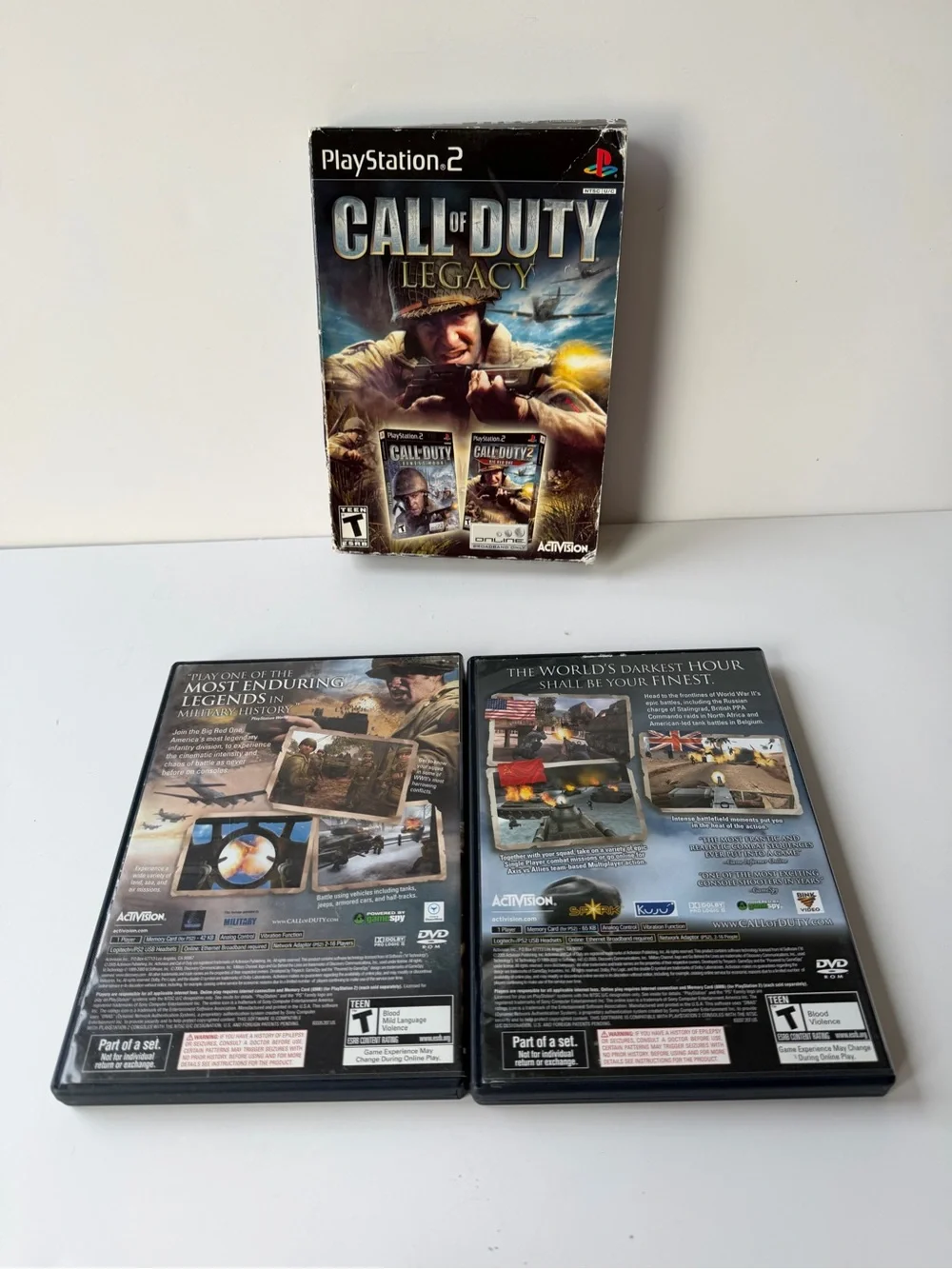 Call of Duty Legacy - Finest Hour & 2 Big Red One Sony Playstation 2 PS2 Cib
